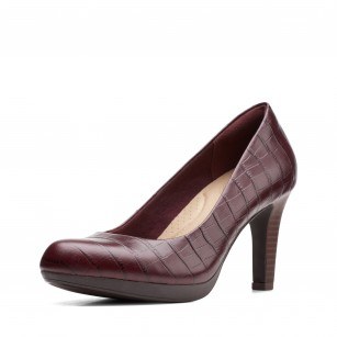 Дамски обувки на ток Clarks  Adriel Viola естествена кожа кафяви